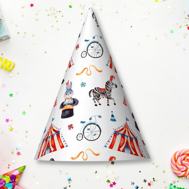 Cute Circus Kids Birthday Party Hat (Creator Uploaded)