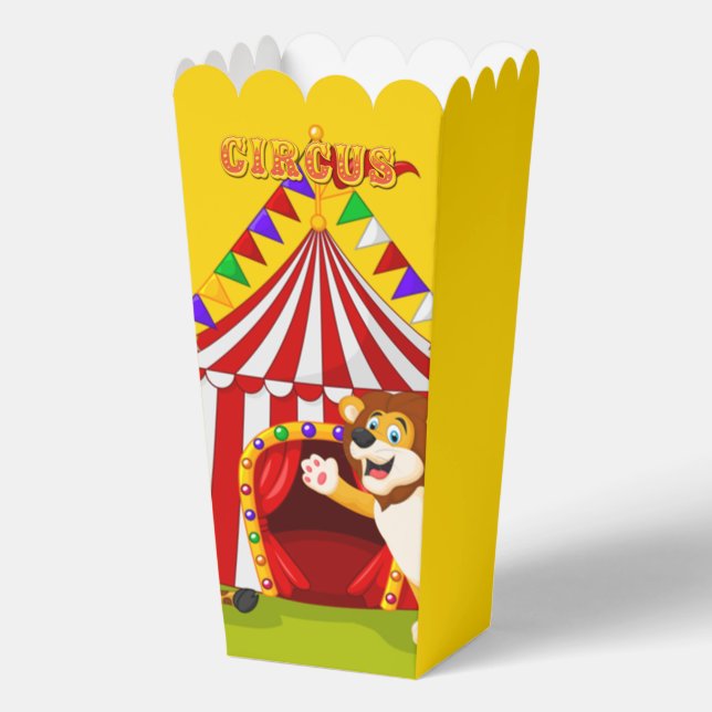 Cute Circus party popcorn  Favor Box (Front)