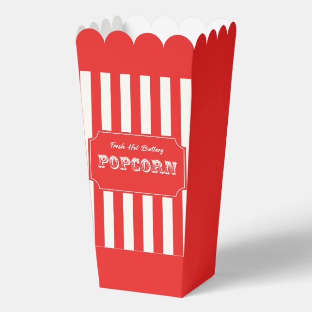 Cute Circus party popcorn Favor Box (Back)