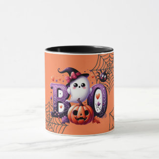 Cute Citrouille Boo Halloween Mug