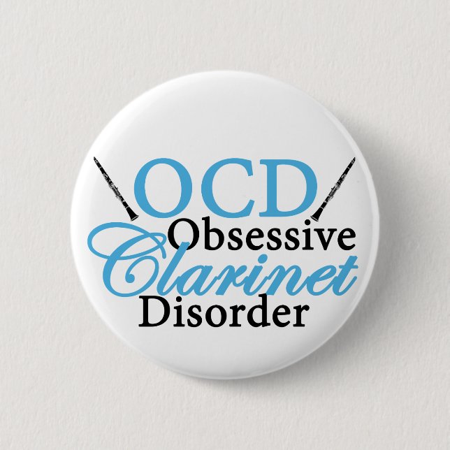 Cute Clarinet 2 Inch Round Button (Front)