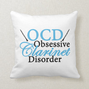 Cute Clarinet Throw Pillow