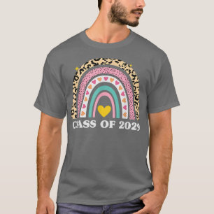 Cute Class of 2029 Rainbow Leopard Back to School T-Shirt