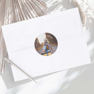 Cute Class of Photo Graduation Envelope Seal