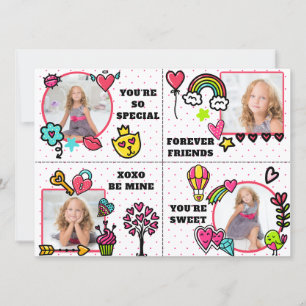 Cute classe Valentine's Day Carte photo sur mesure