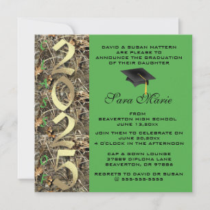 Cute Classic Country Camo 2025 Graduation Invite