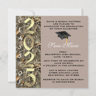 Cute Classic Country Camo 2025 Graduation Invite