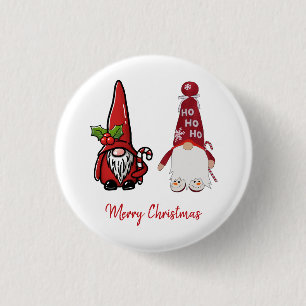 Cute Classic  Gnomes Custom Christmas 1 Inch Round Button