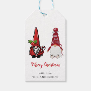Cute Classic  Gnomes Custom Christmas Gift Tags