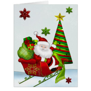 Cute Classic Santa Whimsey CUSTOM ALL SIZES