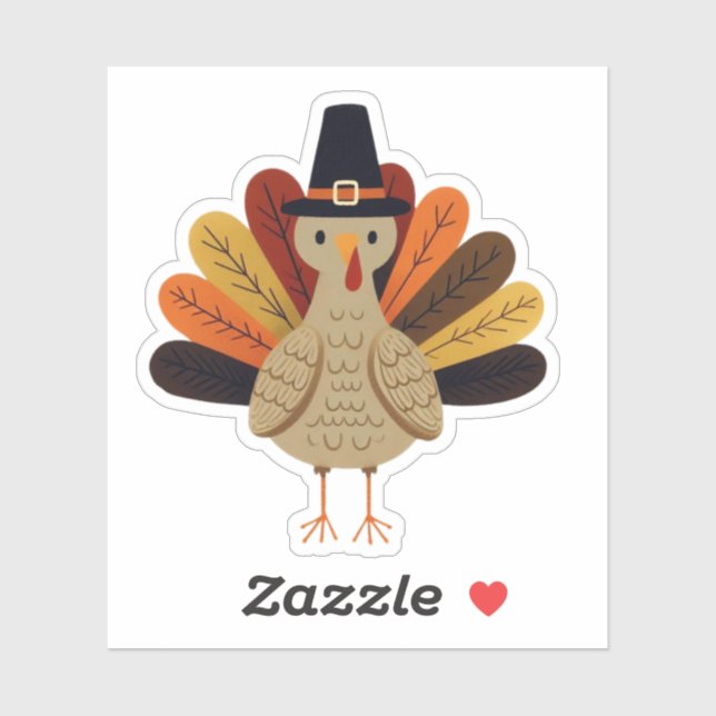 Cute, classic/vintage Thanksgiving Turkey (Sheet)