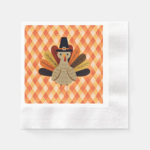 Cute, classic/vintage Thanksgiving Turkey Napkin