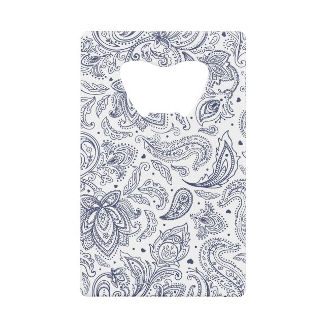 Cute classical flowers patterns credit card bottle opener (Front)