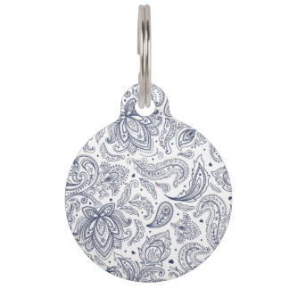 Cute classical flowers patterns pet tag