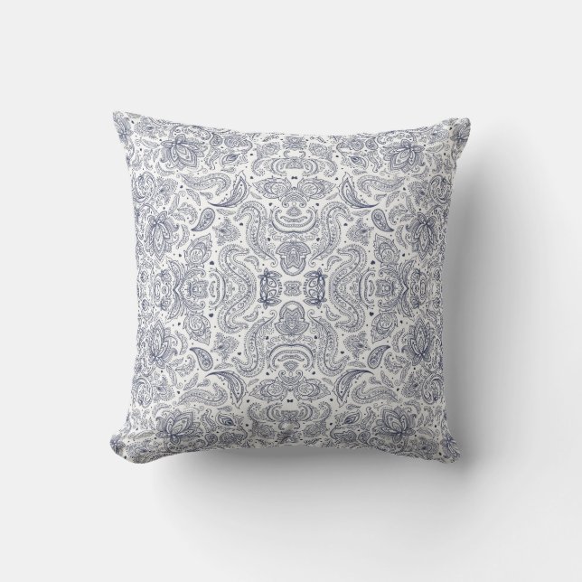 Cute classical flowers patterns throw pillow (Front)