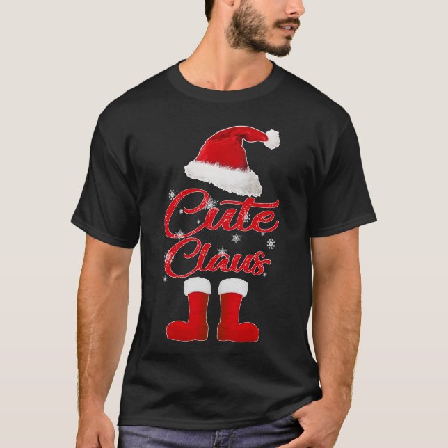 cute claus christmas family matching T-Shirt (Front)