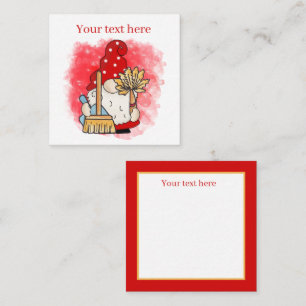 cute cleaning business add text gnome card