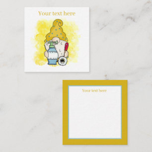 cute cleaning business add text gnome card