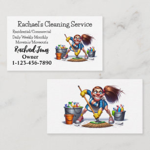 Cute Cleaning Service Business Card