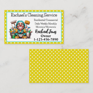 Cute Cleaning Service Business Card