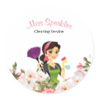 Cute Cleaning Service Maid Business Sticker