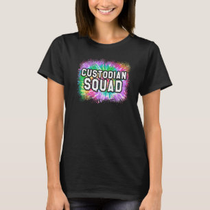 Cute Cleaning Staff Custodian Squad Appreciate Tie T-Shirt