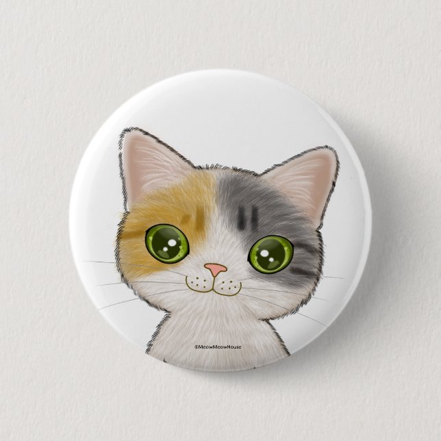 Cute Clico Cat 2 Inch Round Button (Front)