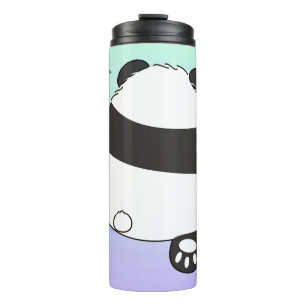 Cute Climbing Panda Double Side Front Back Thermal Tumbler