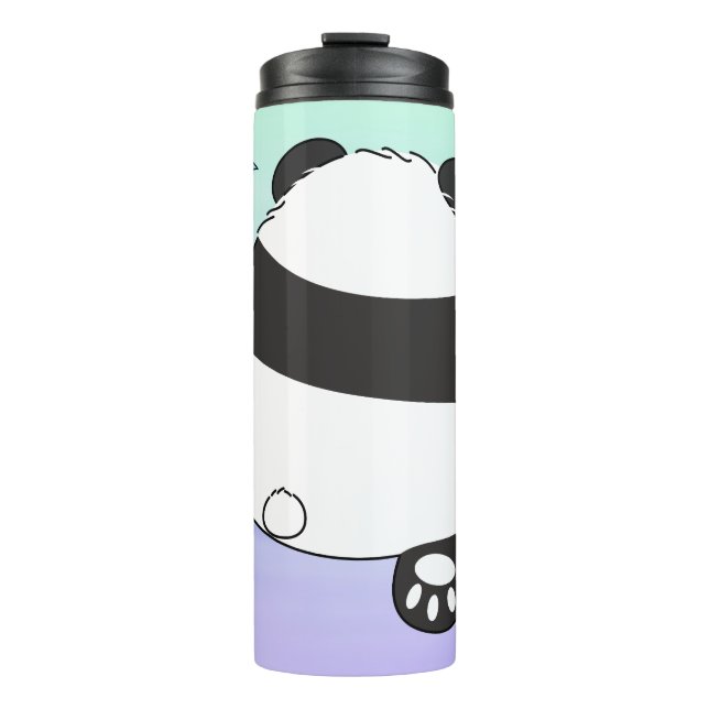Cute Climbing Panda Double Side Front Back Thermal Tumbler (Front)