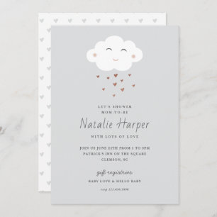 Cute Cloud Baby Shower Invitation