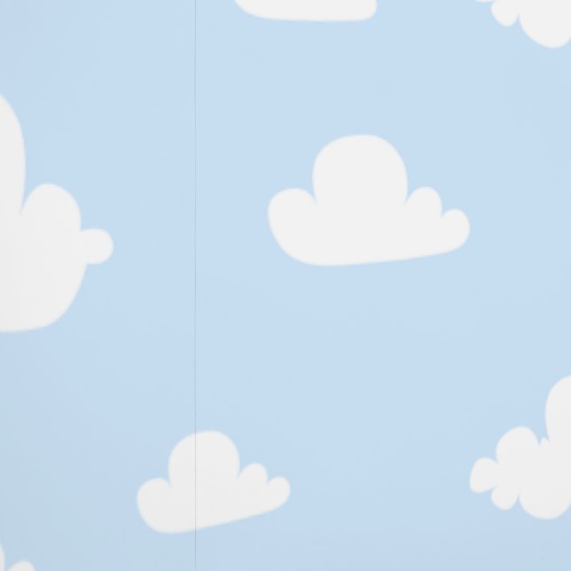 Cute Cloud blue sky nursery kids room Wallpaper (Seam)