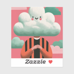 Cute Cloud Head Quirky Surreal Character