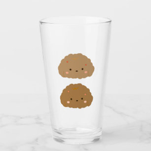 Cute Cloud Poodle Doodle Glass