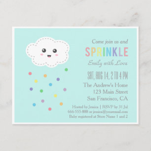 Cute Cloud Shower, Baby Sprinkle Invitations