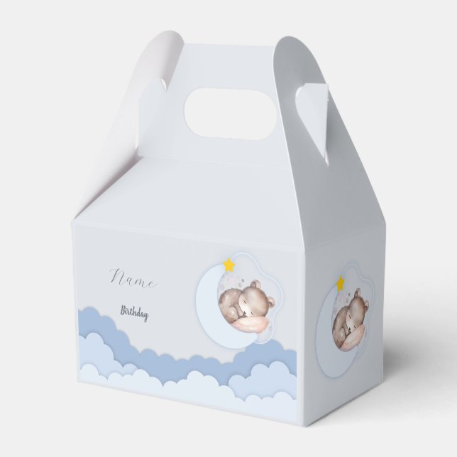 Cute Clouds Birthday Party Decorations Favor Box (Front Side)