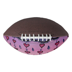 Cute clouds, hearts and raindrops football