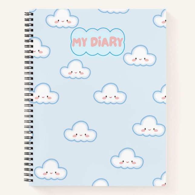 Cute Cloudy Sky Notebook (Front)