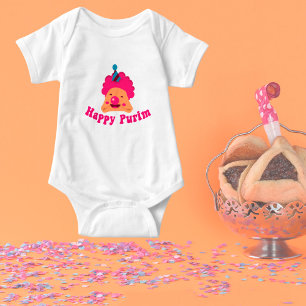 Cute Clown Happy Purim Baby Bodysuit