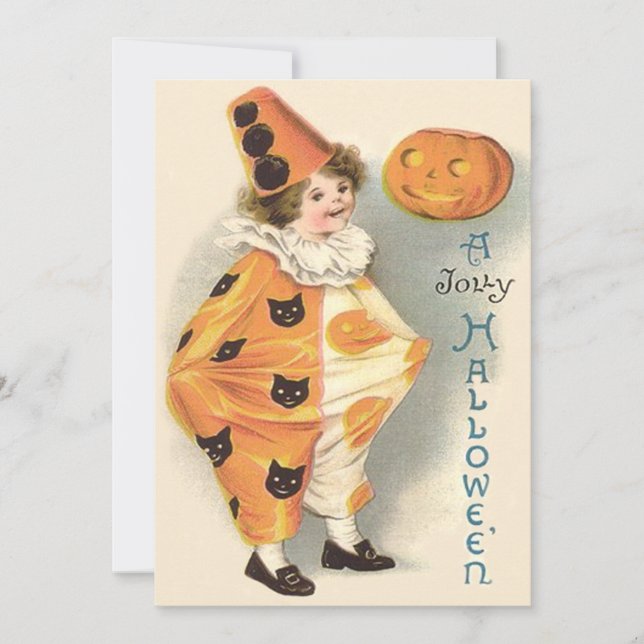 Cute Clown Jack O Lantern Pumpkin (Front)