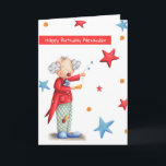 Cute Clown Personalized Happy Birthday Card<br><div class="desc">Personalized birthday card with an illustration of a cute clown. Birthday cards with clowns don't have to be scary. Personalize it with your own message. Illustrated and designed by Patricia Alvarez.</div>