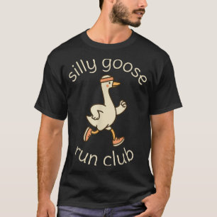Cute Club Sport Silly Marathon Gymer Running Goose T-Shirt
