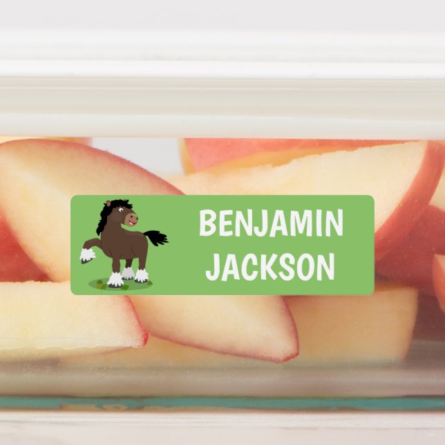 Cute Clydesdale draught horse cartoon personalized (Affixed)