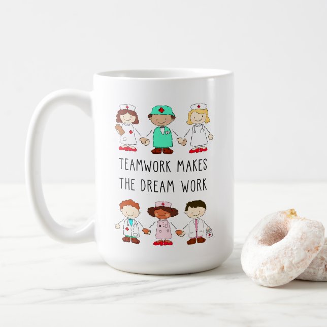 Cute CNA RT Doctor Avatar Custom Requests Coffee Mug (With Donut)