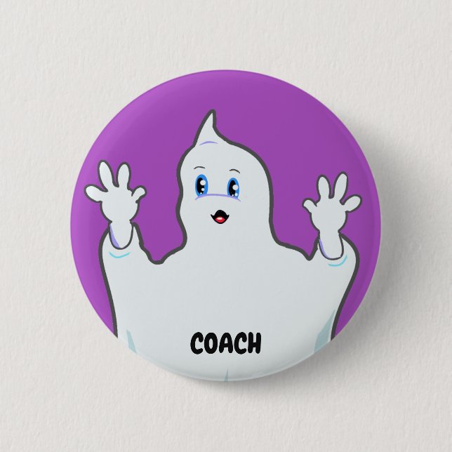 Cute Coach Ginger Ghost 2 Inch Round Button (Front)