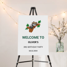 Cute Coala Wild Animal Jungle Kids Birthday Party