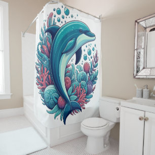 Cute, coastal/nautical dolphin 