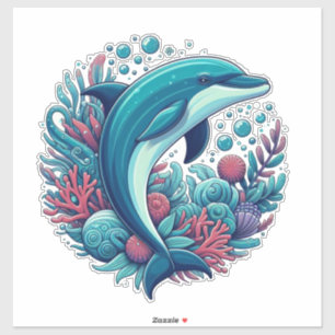 Cute, coastal/nautical dolphin 