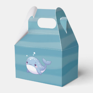 Cute, coastal/nautical whale favor box