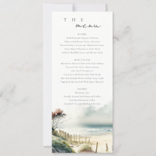 Cute Coastal Sand Beach Seascape Wedding Program