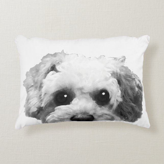 CUTE COCK-A-POO ACCENT PILLOW (Front)